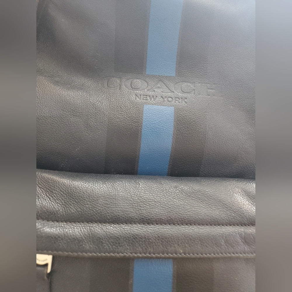 Coach Black and Blue Backpack with Durable Design - Picture 2 of 5